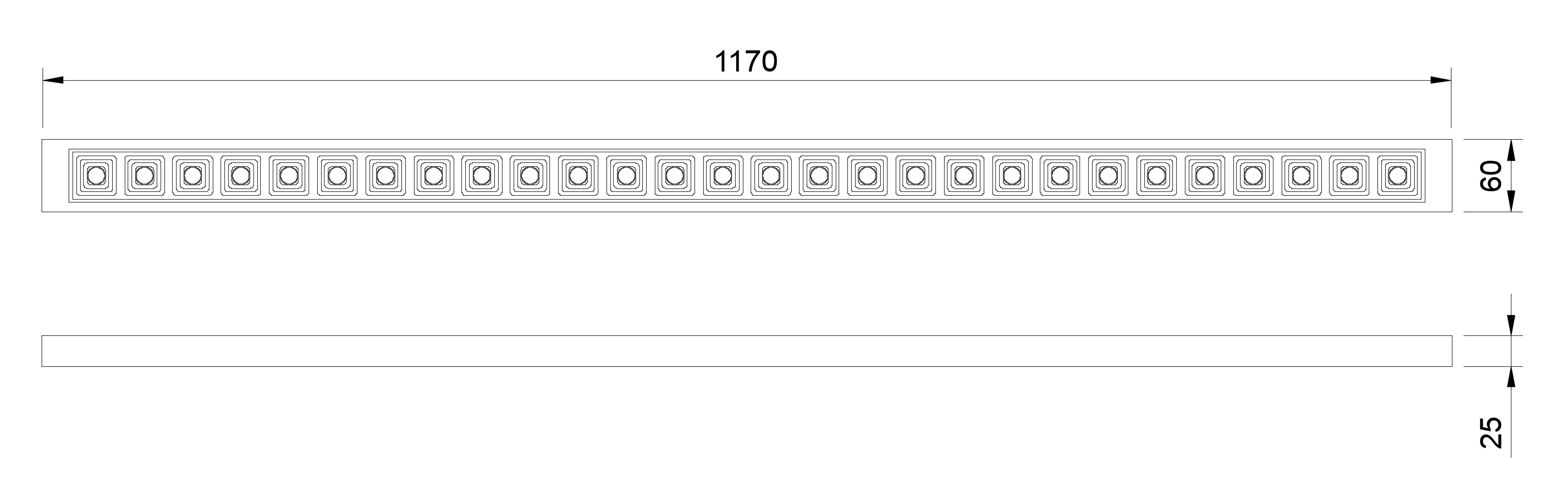 Dimensions Wood Linear LED 60 PURE