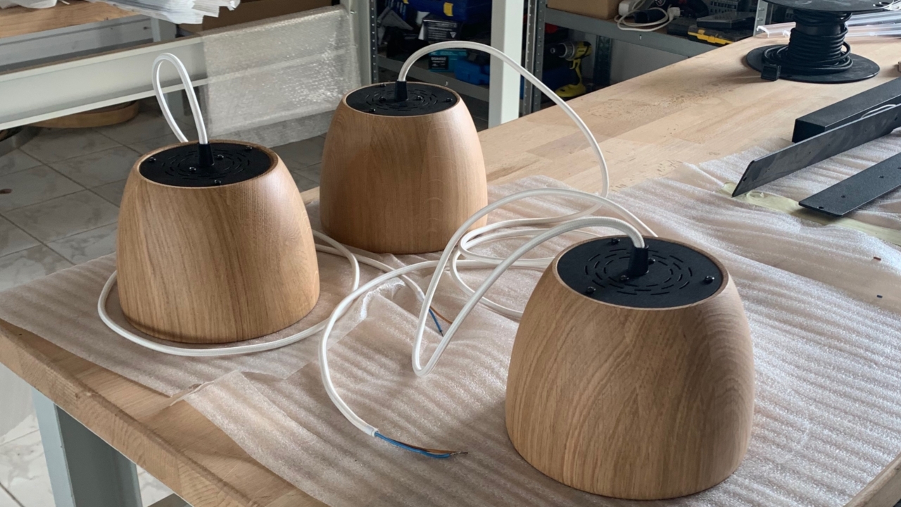 Customised Wood Cones LED in OAK